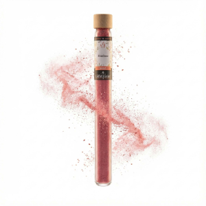 Himbeer Salz im Reagenzglas